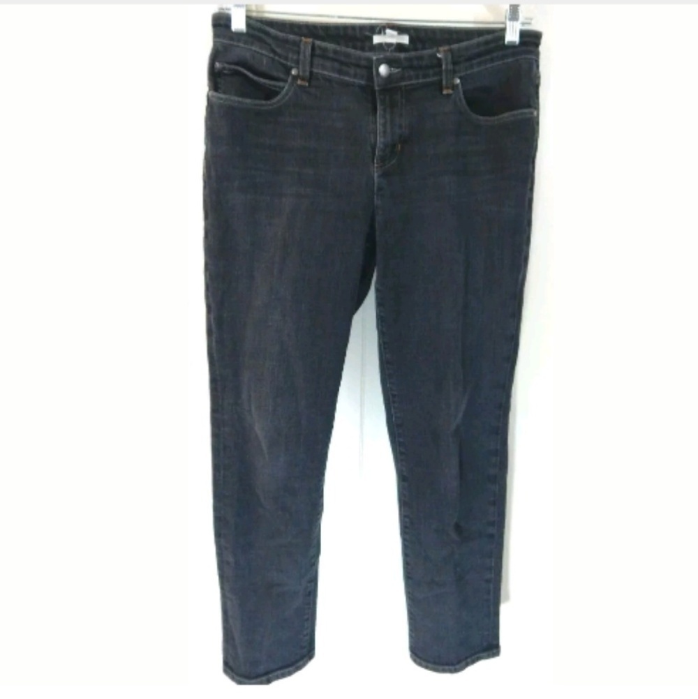 Eileen Fisher Charcoal Gray Slim Ankle Jeans